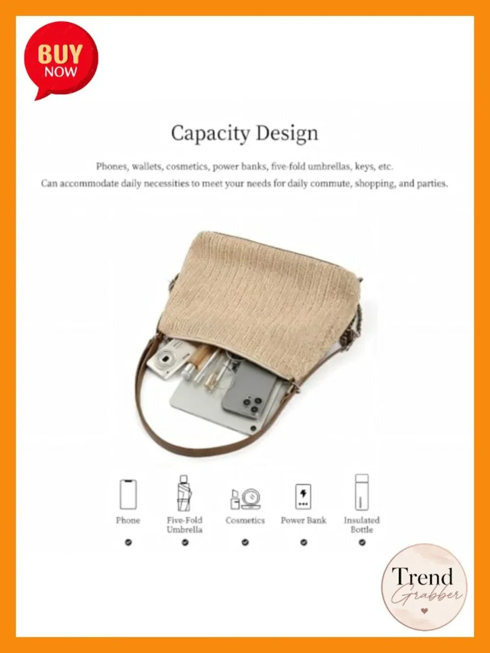 Woven Hobo Bag for Women, Straw-Like Shoulder Bag with Adjustable Strap